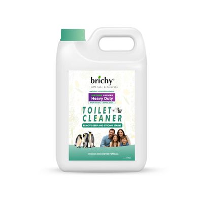 brichy Nature Power Heavy Duty Toilet Cleaner Liquid -| Organic Enzyme-Based | Non-Toxic & Biodegradable Bathroom Cleaner | 4.750 ml | Safe for Septic Tanks | Made in India
