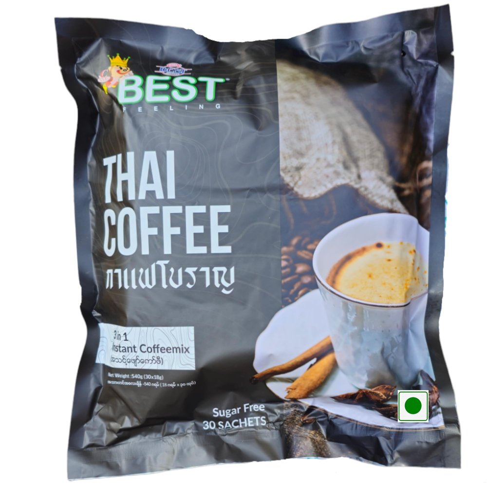 Best Thai Coffee Sugar Free Instant Coffee Mix (1 Pack)