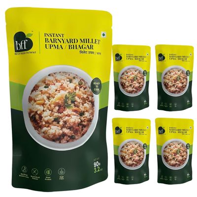 BFF Ready To Eat Barnyard Millet 450g (90g x 5) Healthy, Gluten-Free & Nutritious | High Fiber & Protein | Quick Meal | Cooks in Minutes