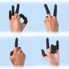 Anti-Static ESD Latex Finger Cots, Reusable Rubber Fingertips Protective Finger Gloves (BLACK, PACK OF 75 PIECES) view 2