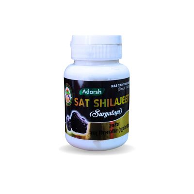 Adarsh Ayurvedic Phamacy Sat Shilajeet Suryatapi | Pure Himalayan Shilajit Resin | Natural Mineral & Fulvic Acid Rich Supplement | Energy, Strength & Stamina Support | 100g