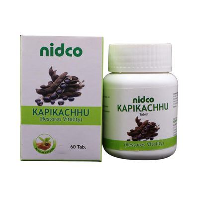 NIDCO Herbal Heritage Kapikachhu 500mg | Mucuna Pruriens Tablets for Brain Health, Energy & Stamina | Black Kaunch Beej | Ayurvedic Velvet Bean | 60 Pure Herbal Veg Tablets | Kala Koch Beej