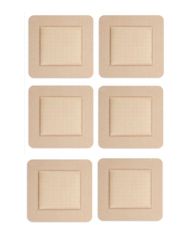 6 PCS Bed Sore Patch, Dressing Pads for Wound Care, 7.5x7.5cm Silicone Gel Foam Dressing, Ideal for Patients and Bedridden Care, Post-Surgical Wound Management