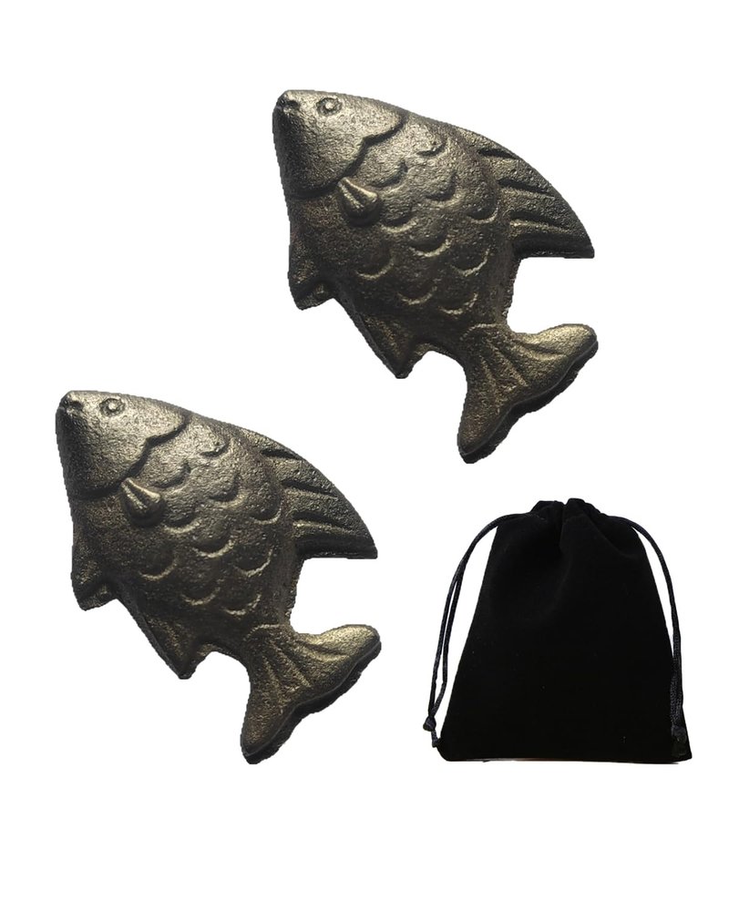 2 PCS Iron Fish with Storage Bag, Natural Iron Supplement for Cooking, Ideal for Women, Vegans, Athletes and Children, Effective Dietary Iron Source