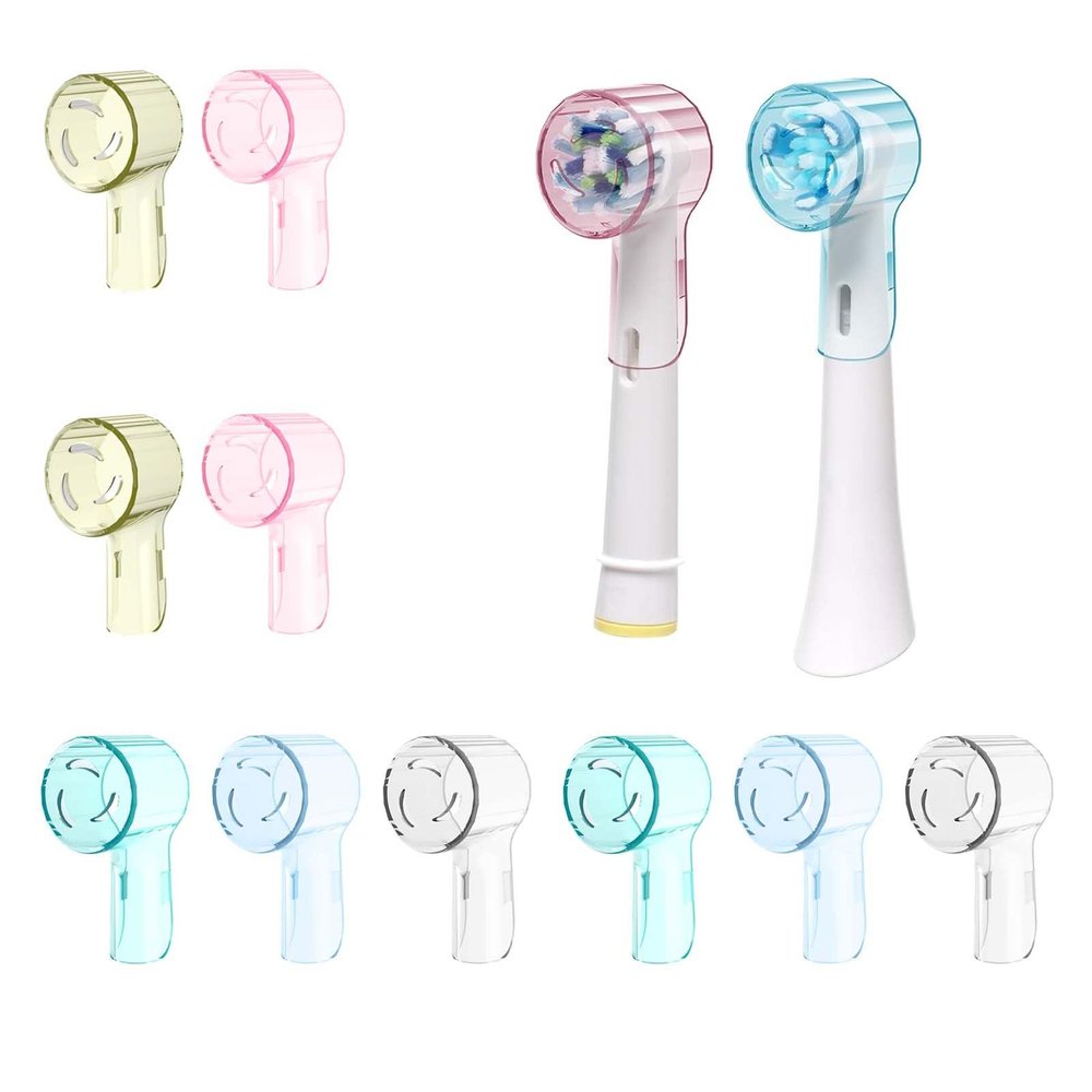 Aeenioy 10PCS Electric Brush Head Cap Cover, Compatible Applicable to Oral B iO Series Electric Toothbrush Cap Cover, Travel Toothbrush Cover Case for Hygiene Protection, 5 Colors