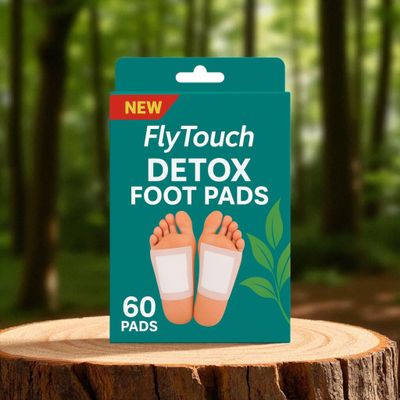 Body Cleansing Foot Pads 60 Natural Detox Patches for Stress Relief, Pain Support, Relaxation and Overnight Sleep Improvement with Easy Application