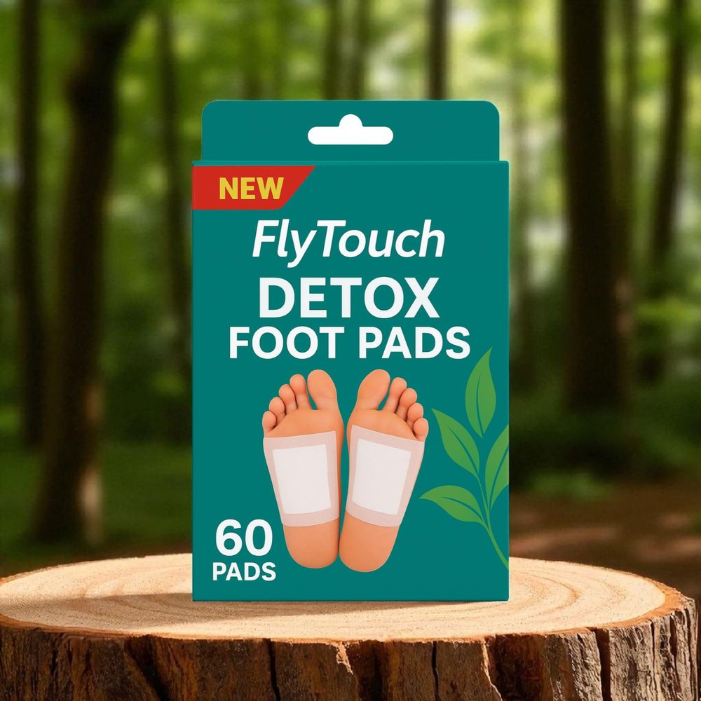 Body Cleansing Foot Pads 60 Natural Detox Patches for Stress Relief, Pain Support, Relaxation and Overnight Sleep Improvement with Easy Application