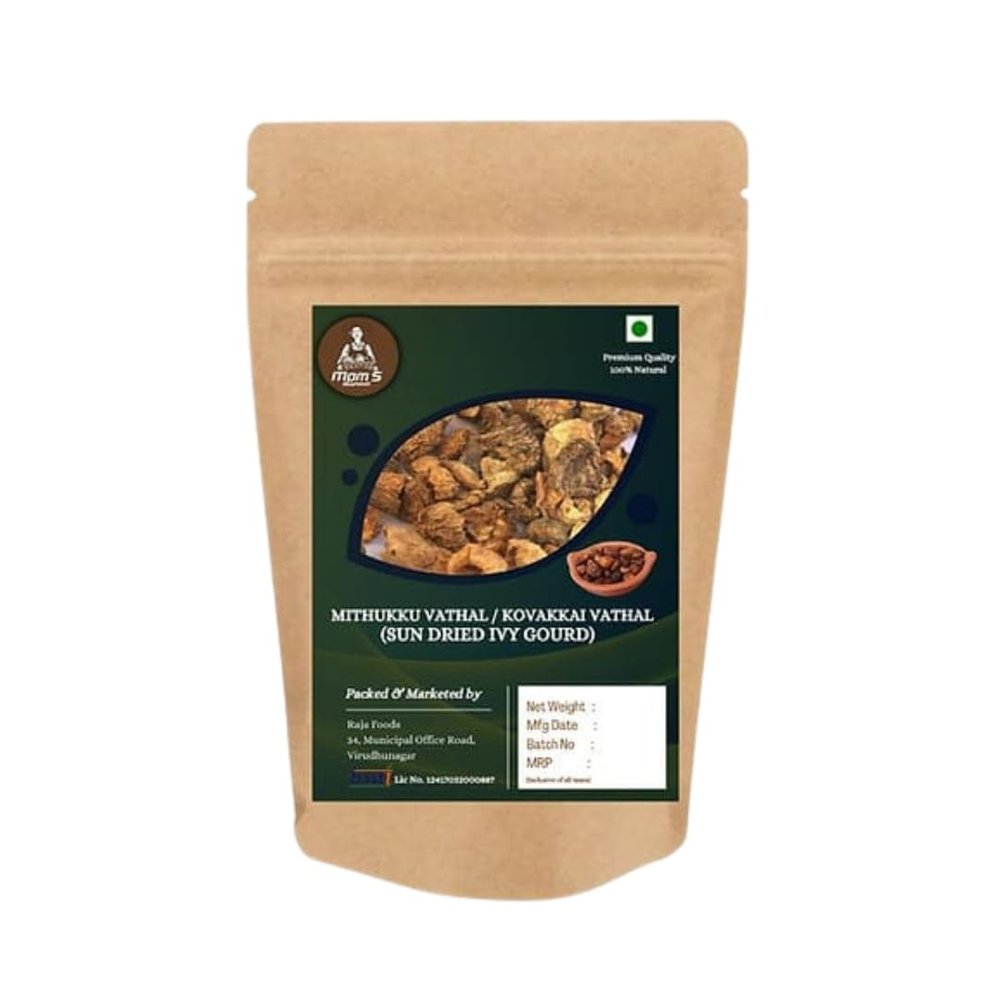 Moms Harvest Organic Mithukku Vathal 500g | Homemade Style Sun-Dried Vegetable | No Preservatives