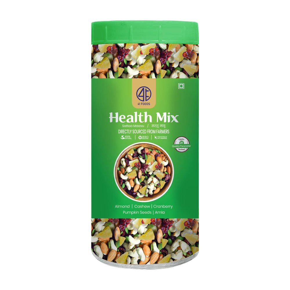 41 Foods Premium Health Mix | Almonds, Cashews, Pumpkin Seeds, Amla & Cranberry | 200g