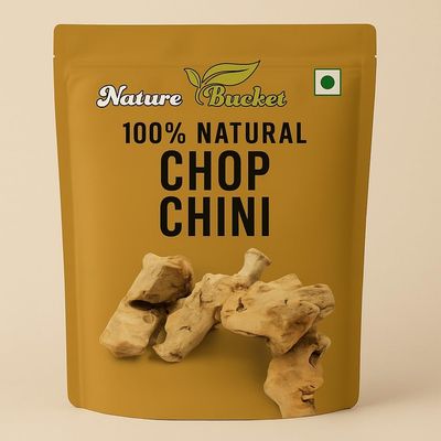 Nature Bucket Chop Chini, 100% Natural Red China Root, Traditional Ayurvedic Herb, Smilax Glabra Root Pieces, 100g