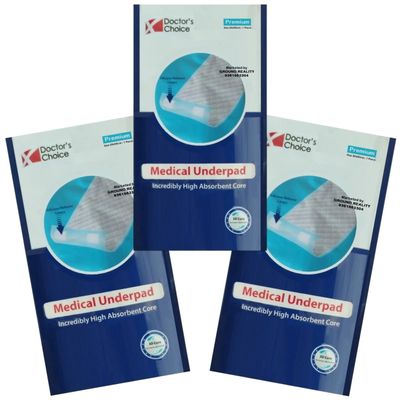Doctors Choice 1 Pack Single Sheet Underpad 60X90 Large Size for Newborn Baby, Adults, Elderly Patients Bed. Superior Absorbency, Leak Proof with 3D Core, Non Slip Tape, Incontinence Under Pads