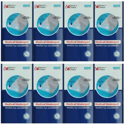 Doctors Choice Underpads Single Sheet 1 Pack for Adults Elders Newborn Baby Bed - Super Absorbency Incontinence Under Pad, Leak Proof with Prime 3D Gel Core, Anti Slip Tape 60x90 Large Size