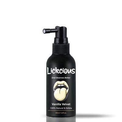 Lickcious Vanilla Velvet Flavored Oral Spray | Enhances Taste for Couples Fun & Intimate Play | Delicious, 100% Edible & Water-Based Formula | 50ml