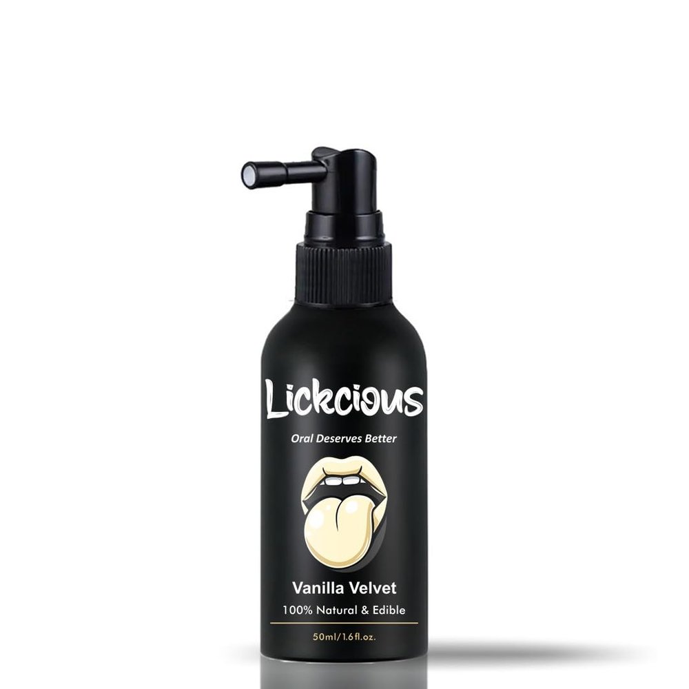 Lickcious Vanilla Velvet Flavored Oral Spray | Enhances Taste for Couples Fun & Intimate Play | Delicious, 100% Edible & Water-Based Formula | 50ml
