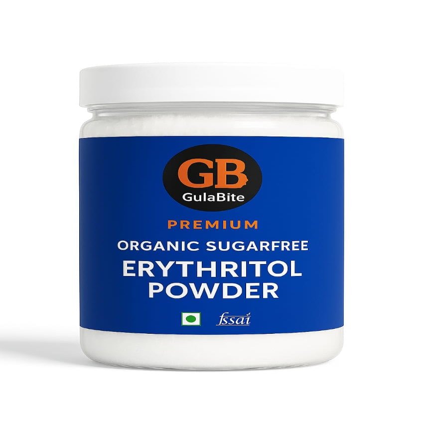 GulaBite Premium Organic Sugarfree Erythritol Powder, 350g, Low-Calorie Sugar Substitute, Diabetic-Friendly