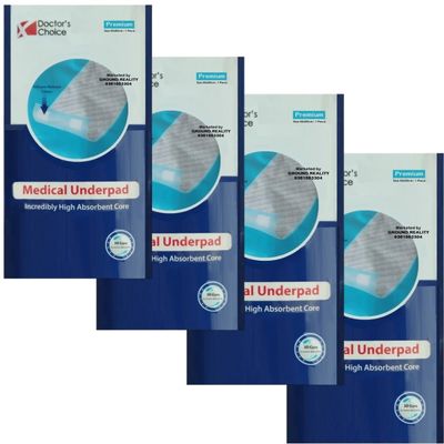 Dr Choice 60X90 Large Disposable Underpad Bed Pad Changing Mat Pad for Baby Adults Elders - Superior Absorbency, Urinary Incontinence Diaper Changing UnderPads (Set of 2 - Single Sheet Packs)