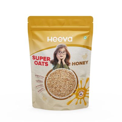 Heeva 10g Protein Super Oats Honey 400g, | Honey | Rolled Oats | Super Oats High Protein