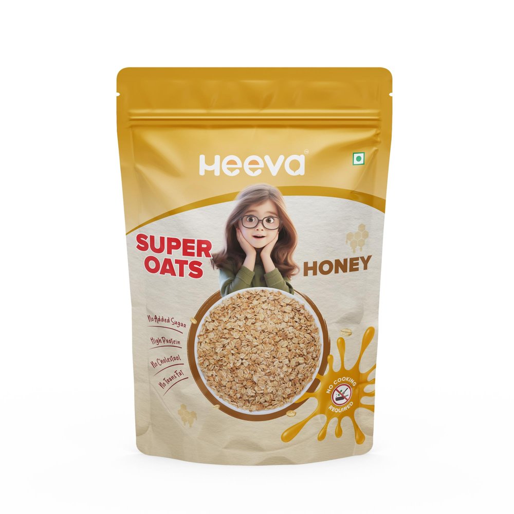 Heeva 10g Protein Super Oats Honey 400g, | Honey | Rolled Oats | Super Oats High Protein
