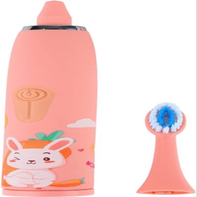 Drumstone ( ) Kids Electric Toothbrush with Soft Cartoon Brush, Quiet Waterproof Design, Gentle Bristles, Replaceable Heads for Fun Oral Care