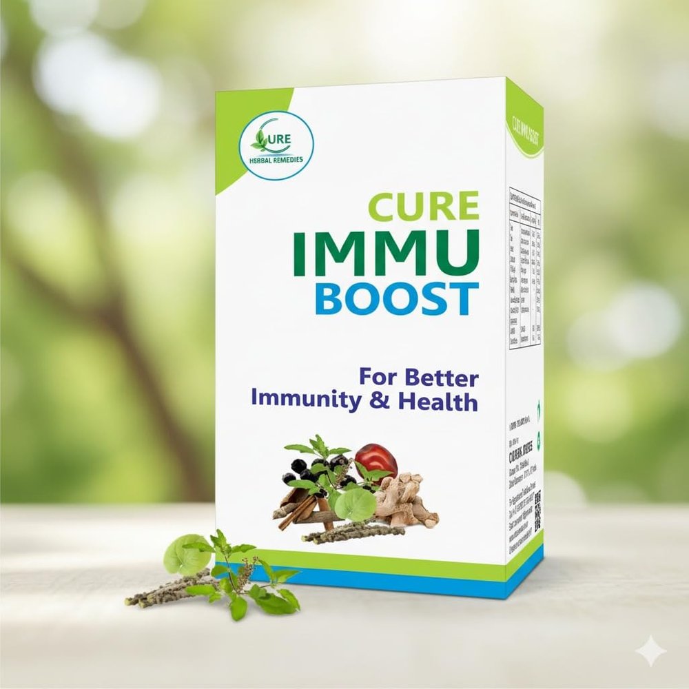 Cure Immu Boost Immunity Booster Tablets Herbal Supplement with Giloy, Tulsi & Shilajit for Strong Immunity, Viral Protection & Daily Health 100 Pills