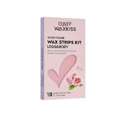 CUVLY Wax Strip Face Liposoluble Wax Strips for Women 20 Wax Strips + 2 Wipes, Facial Hair Removal for Upper Lip, Eyebrows, Chin, Sidelocks Hair Remover Professional Painless Waxing Kit (Wax, Strip Body)