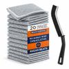 20 Pack Non-Scratch Steel Wire Dish Cloth with Gap Brush| Reusable Stainless Steel Dish Wash Cloth for Utensils Cleaning | Multipurpose Wet & Dry Cleaner for Dishes, Sinks & Kitchen Surfaces view 1