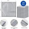 20 Pack Non-Scratch Steel Wire Dish Cloth with Gap Brush| Reusable Stainless Steel Dish Wash Cloth for Utensils Cleaning | Multipurpose Wet & Dry Cleaner for Dishes, Sinks & Kitchen Surfaces view 2
