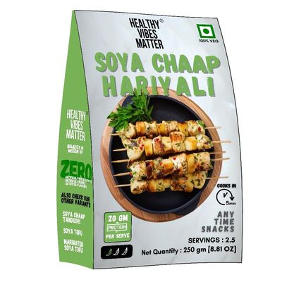 Healthy Vibes Matter Hariyali Soya Chaap Masala, Ready to Cook Spice Mix, Tasty Soya Chaap (pack of 2)