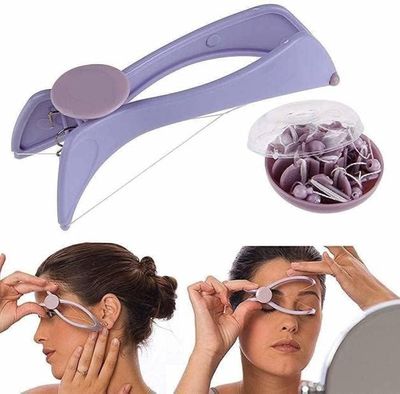 BRIVORA ENTERPRISE Eyebrow Face and Body Hair Threading and Removal System Tweezers for eyebrows, threading tool, threading machine for women, threading epilators for women (Purple)