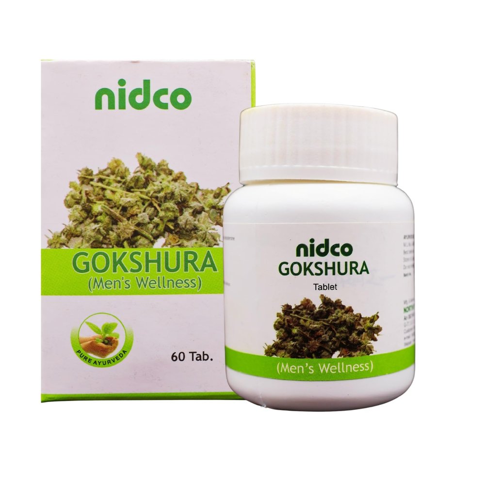 NIDCO Herbal Heritage Gokshura Tablets 500mg | Gokhru 60 Tablets | Boosts Men Stamina, Vitality, Vigour, Muscle Strength & Overall Wellness | Tribulus Terrestris Ayurvedic Supplement