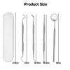 Flavizo 4pcs Dental Tools - Stainless Steel Teeth Cleaning Tool with Oral Mirror Tweezer Probe and Scaler, Tooth Cleaning Kit for Plaque Tartar Remover Teeth Cleaner Kit view 2