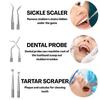 Flavizo 4pcs Dental Tools - Stainless Steel Teeth Cleaning Tool with Oral Mirror Tweezer Probe and Scaler, Tooth Cleaning Kit for Plaque Tartar Remover Teeth Cleaner Kit view 3