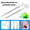 Flavizo 4pcs Dental Tools - Stainless Steel Teeth Cleaning Tool with Oral Mirror Tweezer Probe and Scaler, Tooth Cleaning Kit for Plaque Tartar Remover Teeth Cleaner Kit view 4