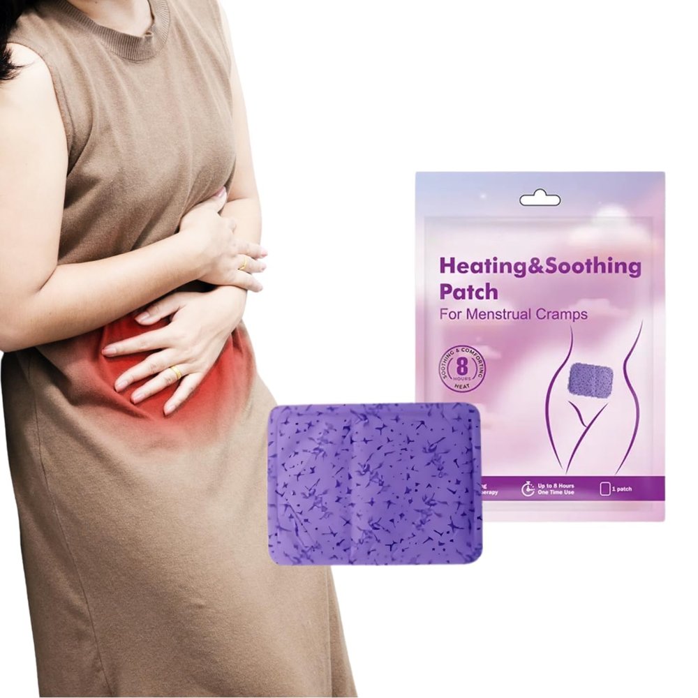 Delzon Heating & Soothing Patch for Menstrual Cramps | 7 Patches | Natural Pain Relief for Period Discomfort | Portable Heat Therapy for Cramps | 8-Hour Long-Lasting,