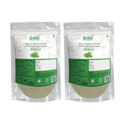 IRAIVI Premium King of Bitters Powder 200g | Nilavembu | Chirayatha | Kalmegh | Andrographis | IMMUNE SUPPORT & DETOX |100% Pure Natural Herb | Supports General Vitality & Natural Responses