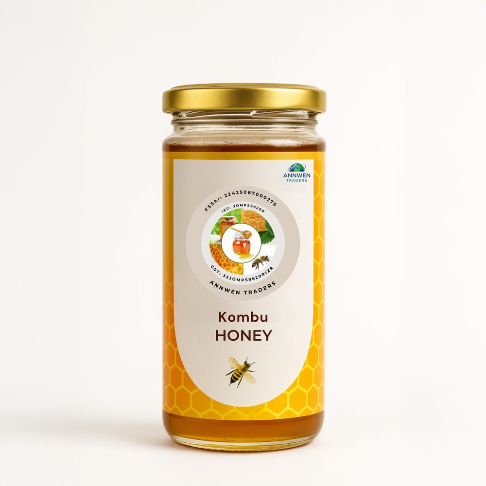 Annwen Traders Pure Kombu Honey | Raw & Natural Honey | Golden Traditional Sweetener for Daily Use