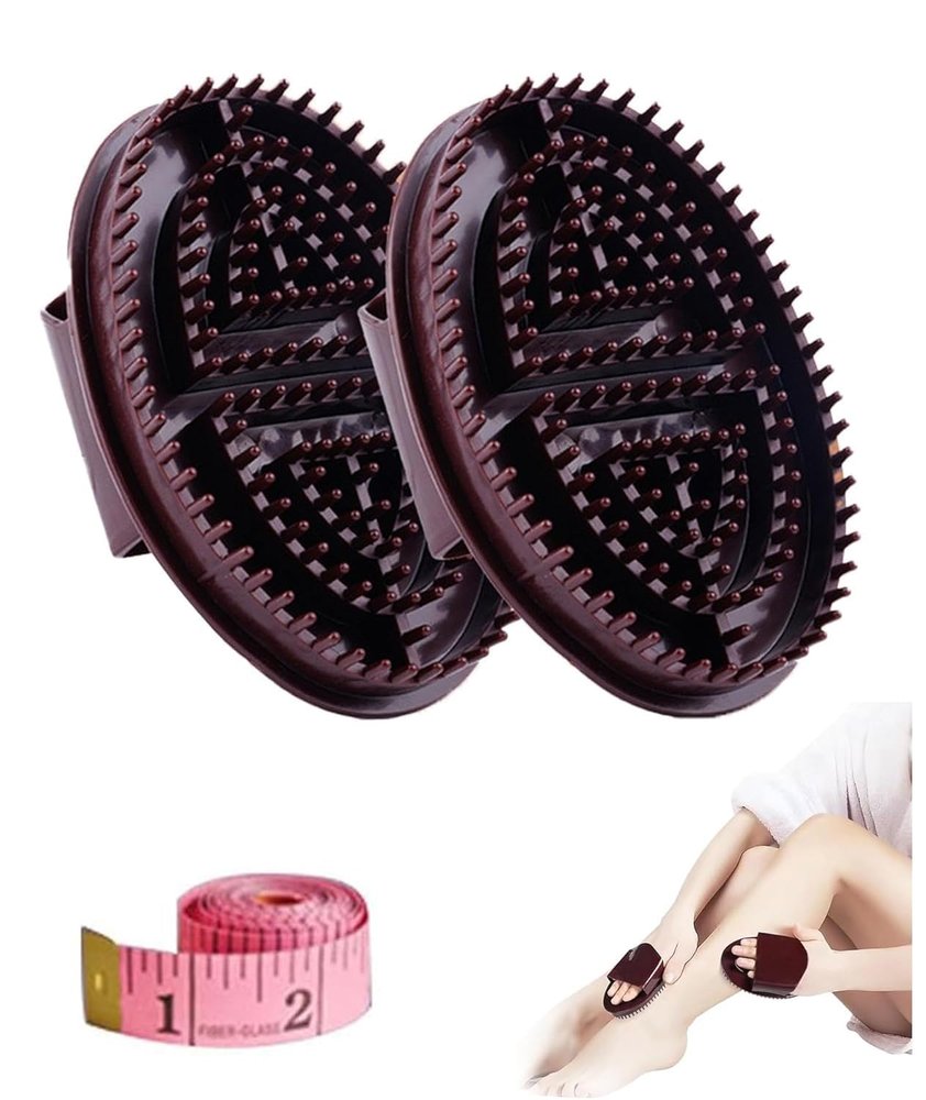 2pcs Meridian Brush for Massage, Massage Brush, Full Body Massage Brush Set for Dry Brushing, Skin Exfoliation and Muscle Relaxation, Holistic Wellness Tool for Adults