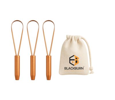 BLACKBURN ENTERPRISE Pure Copper Tongue Cleaner with One Handle | 100% Natural Oral Care Tool | Antibacterial, Durable & Long-Lasting Copper Tongue Scraper for Fresh Breath | Fresh Breath & Oral Hygiene Tongue Cleaner for Kids & Adults (Pack of 3)