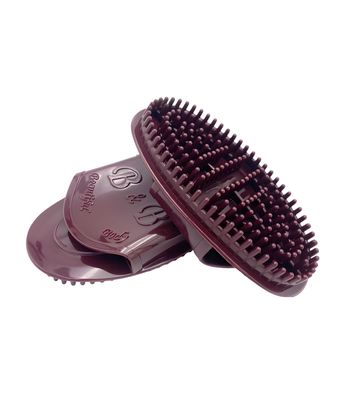 2 Pcs Meridian Brush for Massage, Brown Handheld Massage Brush for Belly Fat and Body Relaxation, Portable Plastic Massage Tool for Office Workers, Athletes and Elderly, Home Use and Travel Companion