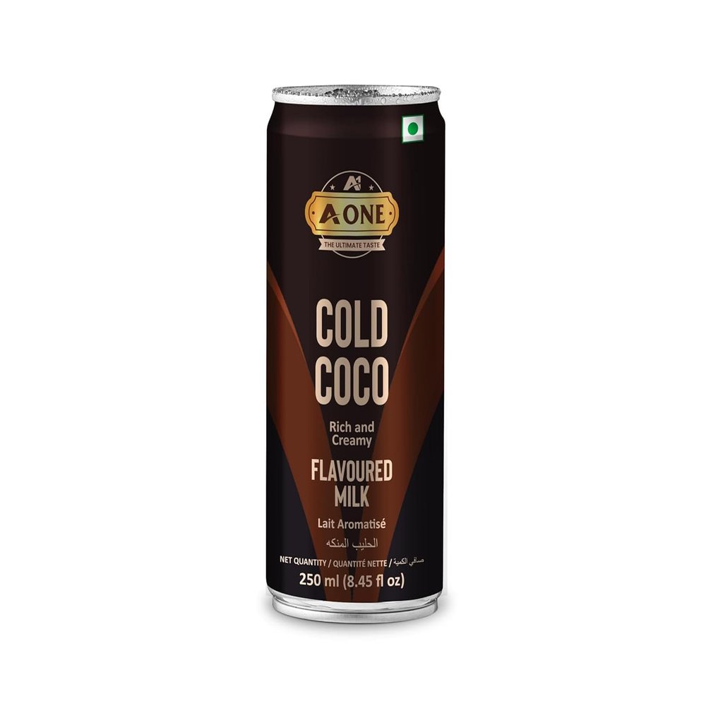 A One Rich & Creamy Chocolate Flavoured Milk - Ready-to-Drink Chilled Cocoa Beverage (250ml, Pack of 6)