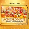 Acme Products Assorted Turkish Delight 250g | Rose, Lemon, Blueberry Pistachio, Pomegranate Pistachio, Almond Lemon, Orange Cashew | Premium Diwali Sweet Gift Box Mithai Hamper view 2