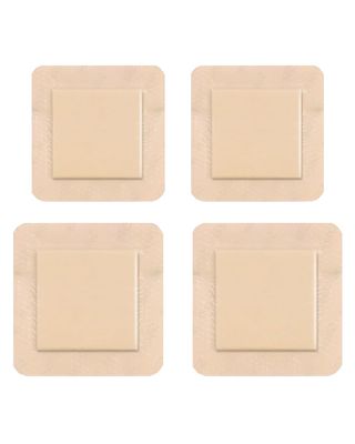 4 PCS Bed Sore Dressing, 7.5x7.5cm and 10x10cm Wound Care Pads for Pressure Ulcers, Elderly and Bedridden Patients, Post Care