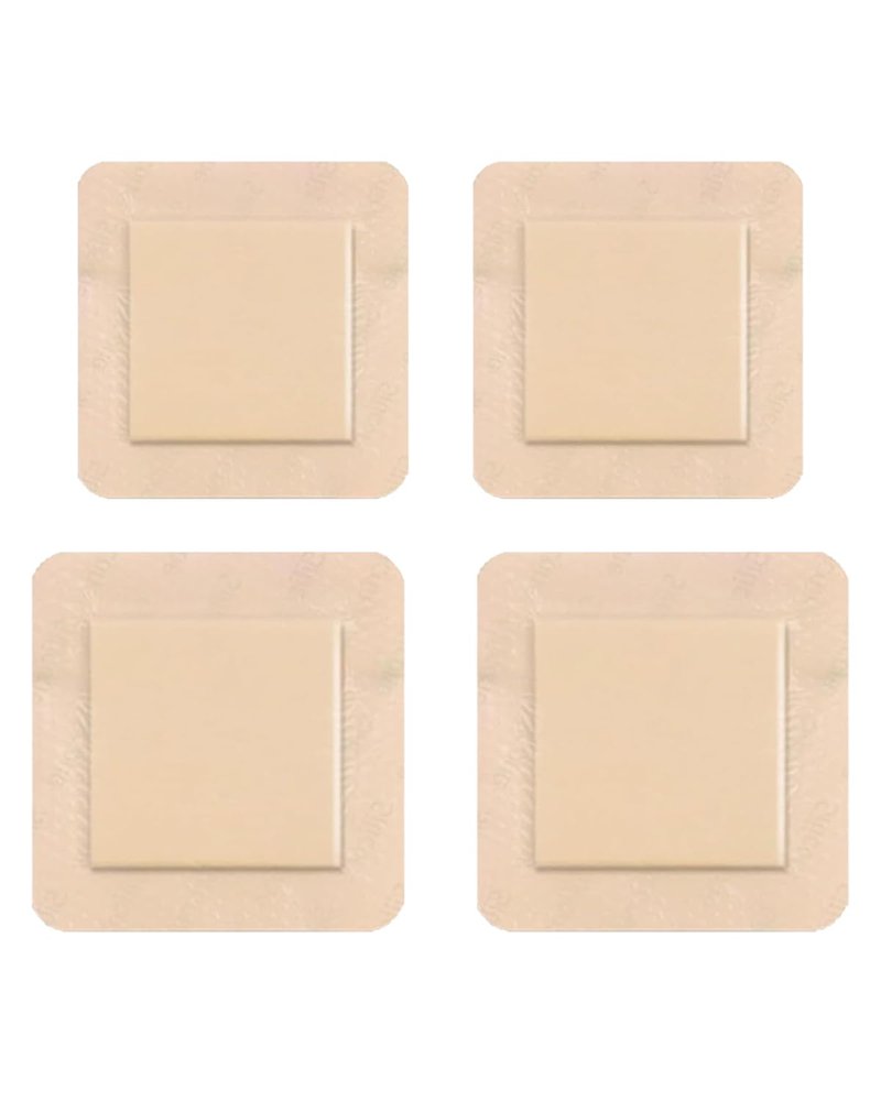 4 PCS Bed Sore Dressing, 7.5x7.5cm and 10x10cm Wound Care Pads for Pressure Ulcers, Elderly and Bedridden Patients, Post Care