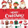 8PCS Christmas Straw Cover, Reusable Silicone Straw Toppers for Stanley Cup, Dust-Proof Straws Covers for 10mm Straws, Holiday Tumbler Accessories with Cleaning Brush view 3