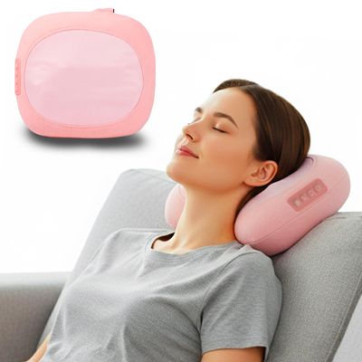 91 Durafit Electric Pillow Massager Machine with Heat for Pain Relief | Pillow Massager | Deep Kneading, Vibration & Air Compression | Full Body Unisex Massage Device | Perfect For Gifting | PINK