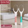 MyTCleaner Tongue Cleaner for Adults | Medical Grade Stainless Steel Tongue Scraper | Removes Bad Breath & Bacteria | Rust-Free | Dentist Recommended | Pack of 2 view 3