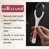 MyTCleaner Tongue Cleaner for Adults | Medical Grade Stainless Steel Tongue Scraper | Removes Bad Breath & Bacteria | Rust-Free | Dentist Recommended | Pack of 2 view 4