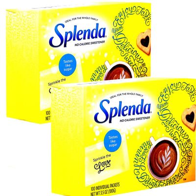 CAPILATTE Splendaa No Calorie/Sugar Free Sweetner/for Diabetic 100 Packets Pack of 2