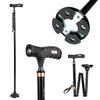 Antara AGEasy (Max Group) Foldable Walking Stick with Built-in LED Light | Adjustable Height (8597 cm) | 360 Pivot Anti-Slip Base, Lightweight Aluminium Cane with Ergonomic Handle (Rich Black) view 1