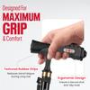 Antara AGEasy (Max Group) Foldable Walking Stick with Built-in LED Light | Adjustable Height (8597 cm) | 360 Pivot Anti-Slip Base, Lightweight Aluminium Cane with Ergonomic Handle (Rich Black) view 3